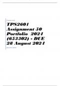 TPS2601 Assignment 50 Portfolio 2024 (653302) - DUE 28 August 2024