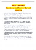 Astro 7N Exam 1 Questions And Revised Correct  Answers