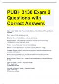 PUBH 3130 Exam 2 Questions with Correct Answers 