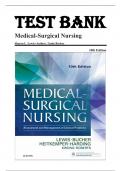 Test bank for Medical-Surgical Nursing 10th Edition By Lewis, Bucher, Heitkemper, Harding, Kwong, Roberts Chapter 1-68 | Complete Guide A+