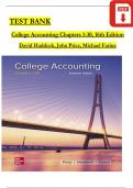 TEST BANK For College Accounting Chapters 1 - 30, 16th Edition by David Haddock, John Price, Verified Newest Version 