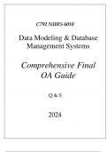 (WGU C792) NURS 6010 DATA MODELLING & DATABASE MANAGEMENT SYSTEMS exams