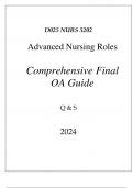 (WGU D025) NURS 5202 ADVANCED NURSING ROLES COMPREHENSIVE FINAL OA GUIDE 2024