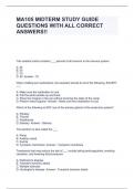 MA105 MIDTERM STUDY GUIDE QUESTIONS WITH ALL CORRECT ANSWERS!!