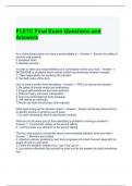 FLETC Final Exam Questions and Answers (Graded A)