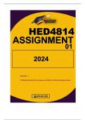 HED4814 ASSIGNMENT 1 2024 Question 1 Critically discuss the success and failure in the learning process.