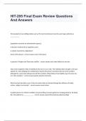  HIT-205 Final Exam Review Questions And Answers    The standards of accrediting bodies such as The Joint Commission have the same legal authority as ___________.