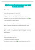 CEN Practice Test Questions and 100% Correct Answers