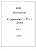 (FORTIS) BIO205 MICROBIOLOGY COMPREHENSIVE FINAL EXAM Q & S 2024.