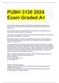 PUBH 3130 2024 Exam Graded A+