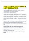 PUBH 3130 MIDTERM EXAM WITH A GRADE SOLUTIONS