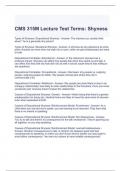 CMS 315M Lecture Test Terms Shyness Questions and Answers