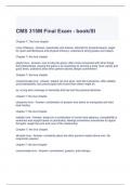 CMS 315M Final Exam - book-SI Questions and Answers 