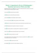 Mosby's Comprehensive Review Of Radiography | Questions And Answers With Latest Quiz