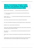 Milady Cosmetology Chapter 8 Skin Disorders and Diseases State Board Exam And Verified Answers 2024.