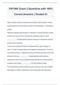 PSY368- Exam 2 Questions with 100% Correct Answers | Graded A+