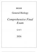 (FORTIS) BIO101 GENERAL BIOLOGY COMPREHENSIVE FINAL EXAM Q & S 2024