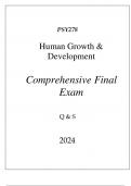 (FORTIS) PSY278 HUMAN GROWTH & DEVELOPMENT COMPREHENSIVE FINAL EXAM