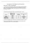 BIOL 133 LAB Assignment 5 Plant Pigments and Photosynthesis