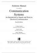 Solutions Manual for Communication Systems: An Introduction to Signals and Noise in Electrical Communication, 4th Edition