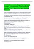 Unit #3 Beyond the Single-Family Home Condos, Townhomes, and Residential Leasing Exam Questions with Correct Answers