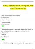 ATI RN Community Health Nursing Final Exam Questions and Answers 2024 / 2025 | 100% Verified Answers