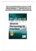 ADVANCED PHARMACOLOGY FOR  PRESCRIBERS 1ST EDITION BY LUO  KAYINGO TEST BANK | 2024 UPDATE