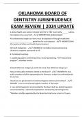 OKLAHOMA BOARD OF  DENTISTRY JURISPRUDENCE  EXAM REVIEW | 2024 UPDATE