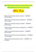 REX-PN Examination Actual Questions  With Revised Correct Answers  100% Pass