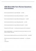 H&R Block Mid Term Review Questions And Answers   What is the standard deduction for a taxpayer filing single? -    ans-$6200