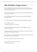 MIS 180 SDSU J Oregon Exam 1 Questions and Answers