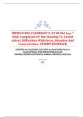 IHUMAN BILLY JOHNSON “A 13 YR Old boy..” With Complaints Of Not Wanting To Attend school, Difficulties With focus ,Attention And Concentration. EXPERT FEEDBACK
