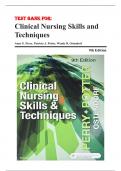 Test Bank - Clinical Nursing Skills and Techniques 9th Edition by Anne Griffin Perry