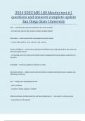 2024 SDSU MIS 180 Meader test #1 questions and answers complete update San Diego State