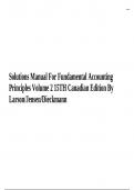 Solutions Manual For Fundamental Accounting Principles Volume 1 Canadian 15th Edition By Larson - Newest Version & Solutions Manual For Fundamental Accounting Principles (Volume 2) 15TH Canadian Edition By Larson/Jensen/Dieckmann