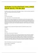  NURSING ACCELERATION CHALLENGE EXAM (NACE) I PN-RN 2024