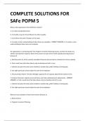 COMPLETE SOLUTIONS FOR SAFe POPM 5 