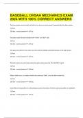 BASEBALL OHSAA MECHANICS EXAM 2024 WITH 100% CORRECT ANSWERS