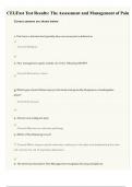 CEUFast TEST RESULTS THE ASSESSMENT AND MANAGEMENT OF PAIN