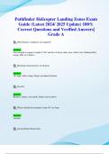 Pathfinder Helicopter Landing Zones Exam Guide (Latest 2024/ 2025 Update) 100% Correct Questions and Verified Answers| Grade A