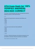 CPIA Exam Study Set 100%  VERIFIED ANSWERS  2024/2025 CORRECT