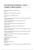 Calculate with Confidence - Unit 2: Chapter 6: Metric System Test bank