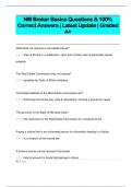 NM Broker Basics Questions & 100%  Correct Answers | Latest Update | Graded  A+