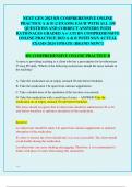 NEXT GEN 2023 RN COMPREHENSIVE ONLINE  PRACTICE A & B (2 EXAMS) EACH WITH ALL 150  QUESTIONS AND CORRECT ANSWERS WITH  RATIONALES GRADED A+/ ATI RN COMPREHENSIVE  ONLINE PRACTICE 2023 A & B WITH NGN ACTUAL  EXAMS 2024 UPDATE (BRAND NEW!!)