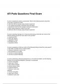 ATI Peds Questions Final Exam questions and answers A+ grade guaranteed 2024/2025