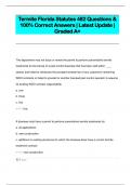 Termite Florida Statutes 482 Questions &  100% Correct Answers | Latest Update |  Graded A+