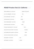 RDAEF Practice Test 2-2- California Prep Exam Questions And Answers All Correct(graded a+)