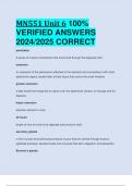 MN551 Unit 6 100%  VERIFIED ANSWERS  2024/2025 CORRECT ALREADY PASSED