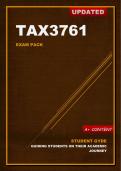 TAX3761 Updated Exam Pack (2024) Oct/Nov [A+ Guaranteed])