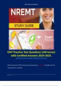 EMT Practice Test Questions (240 terms) with Certified Answers 2024-2025. Terms like:  What is the rate of CPR in breaths and compressions: - Answer: 6 breaths and 110 compressions in a minute